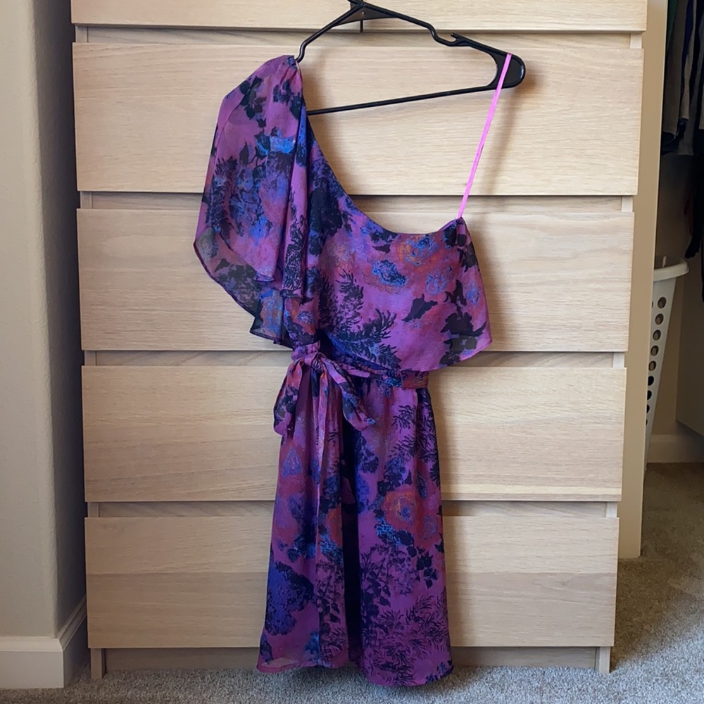 Bar III one shoulder dress